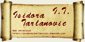 Isidora Tarlanović vizit kartica